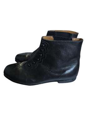 Fugawee Historical Footwear Theatrical Victorian Womens Black Leather Boots Sz 9